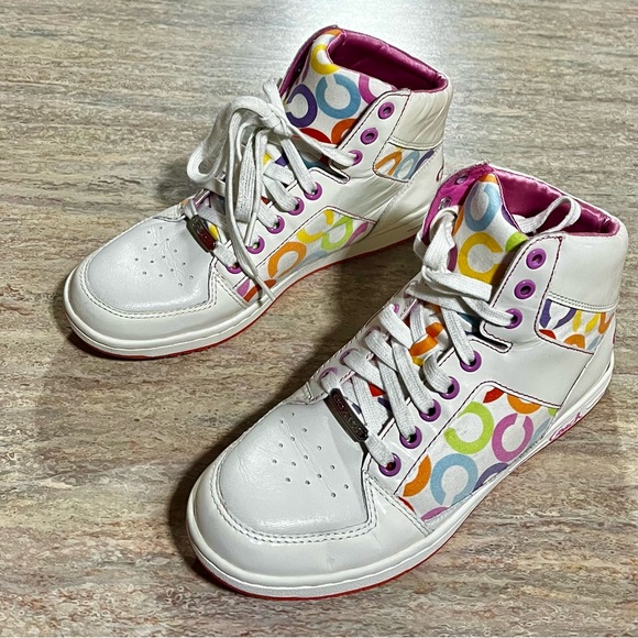 Coach Norra monogram C multicolored high top sneakers - Picture 5 of 16